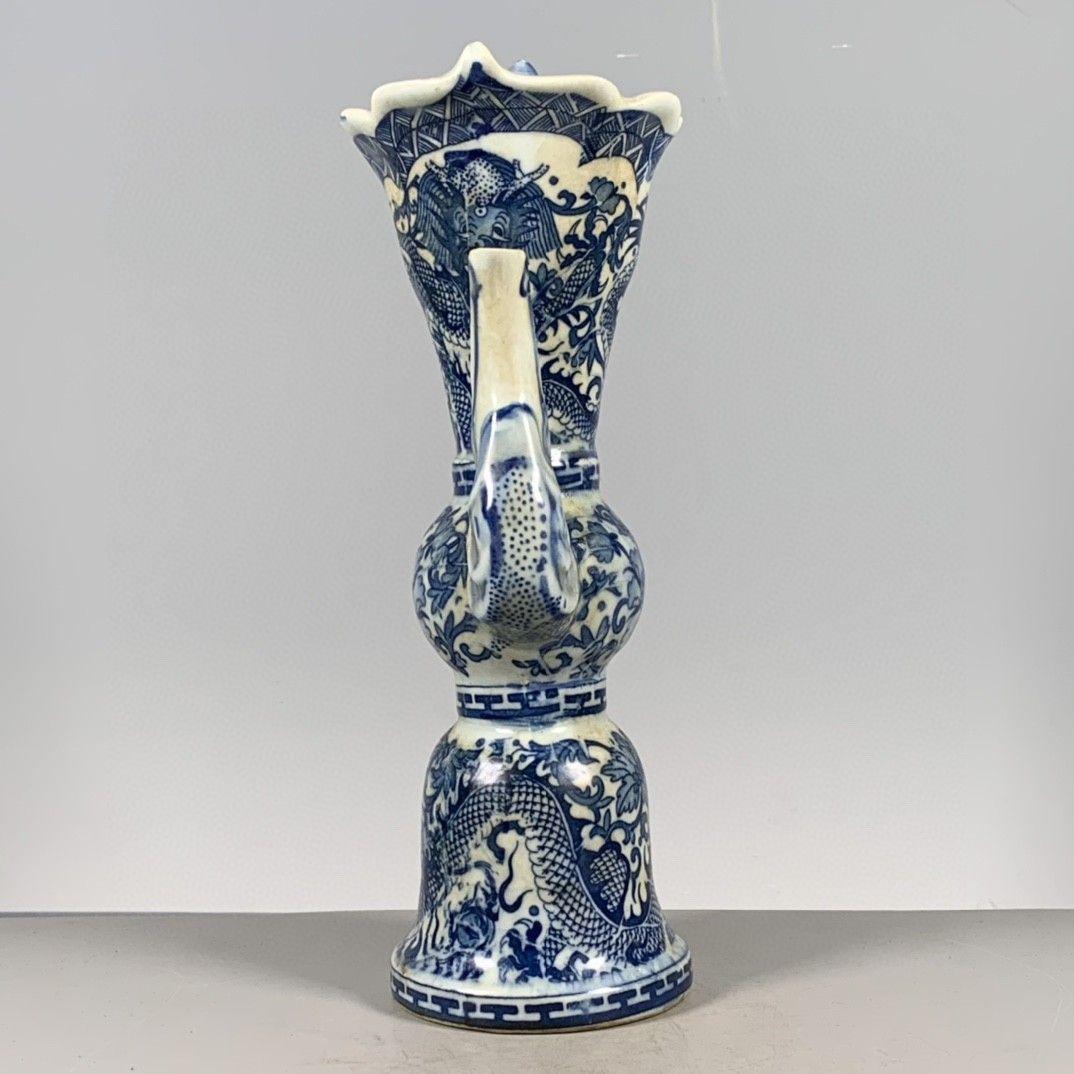 龍形 景徳鎮 陶磁器 装飾品 現代工芸品 美術品 置物