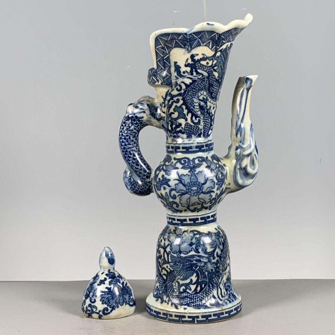 龍形 景徳鎮 陶磁器 装飾品 現代工芸品 美術品 置物