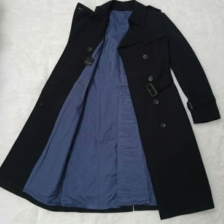 極美品　ユナイテッドアローズ　トレンチコート　マキシ丈　ネイビー　Sサイズ