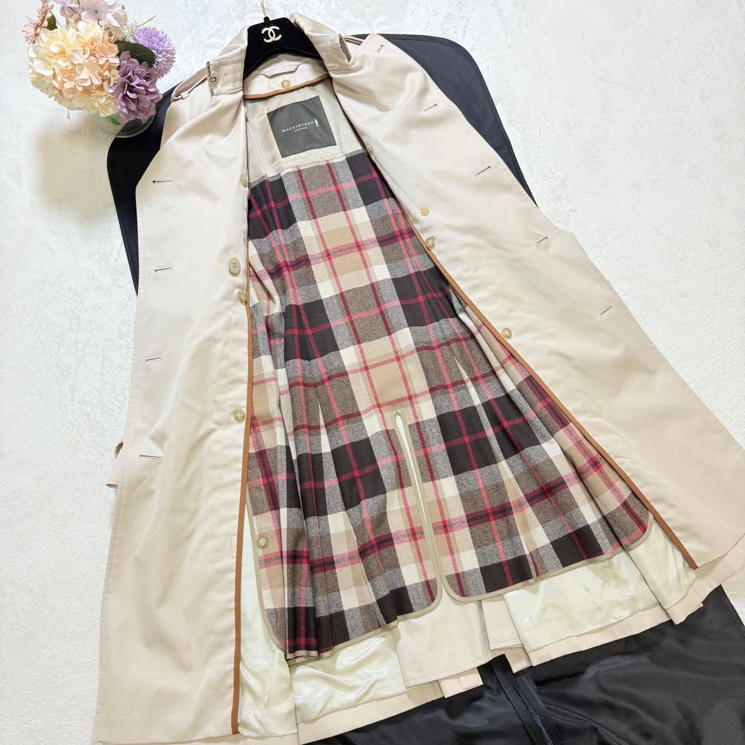 美品　マッキントッシュロンドン　ライナー付　トレンチコート　ダブル　ベージュ36