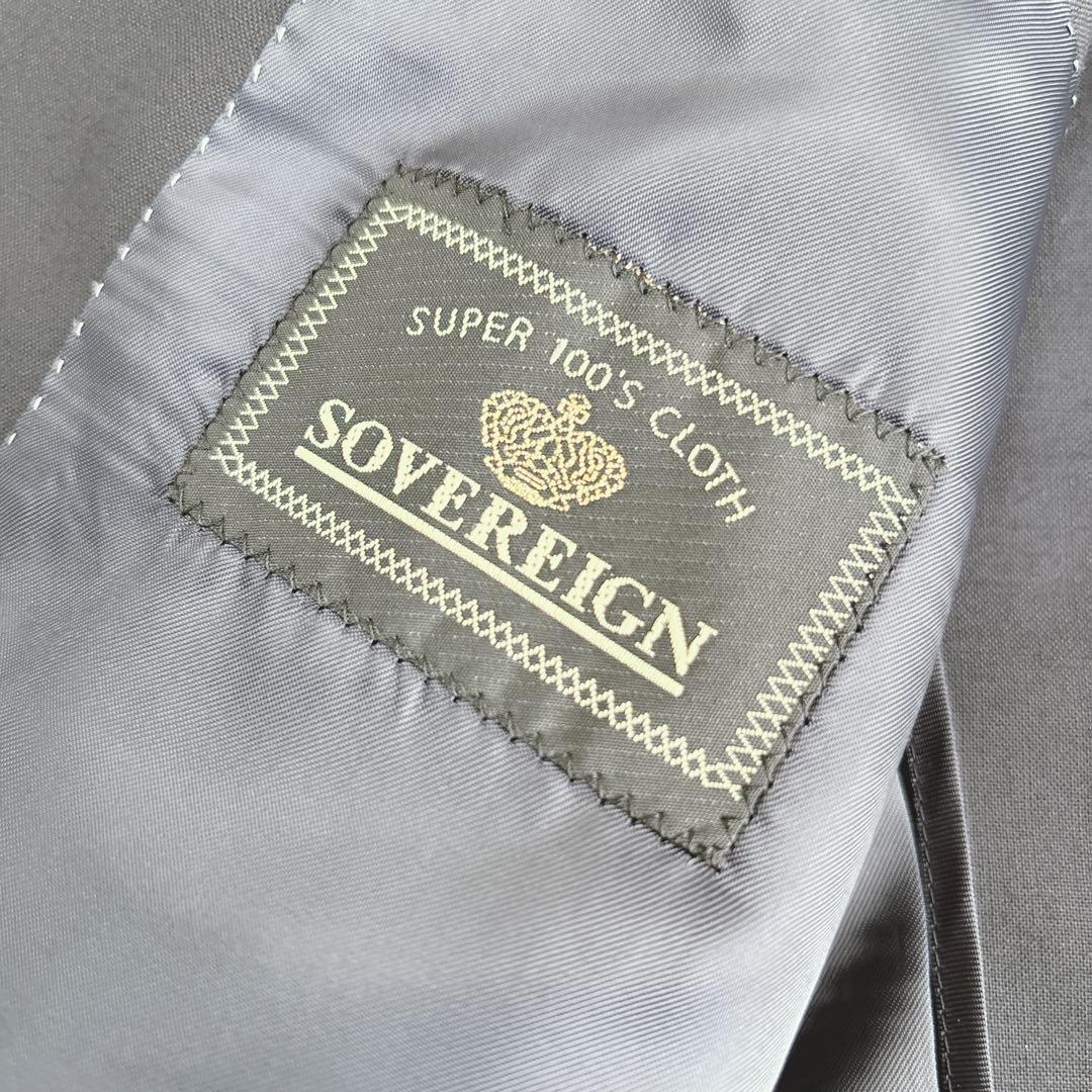 【美品】ソブリン SOVEREIGN 紺ブレ　テーラードジャケット　銀ボタン