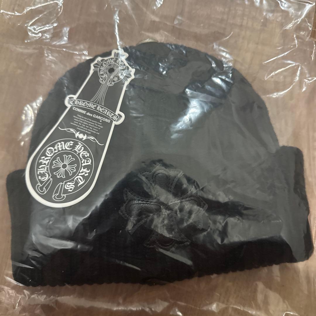 クロムハーツ黒ニット帽　完全美品
