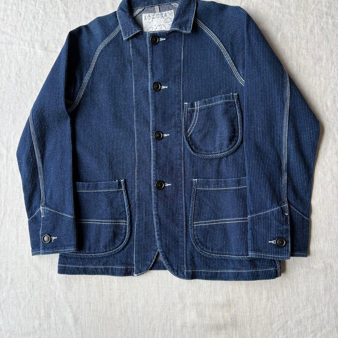 AOZORA アオゾラ 刺し子 インディゴ カバーオール 3