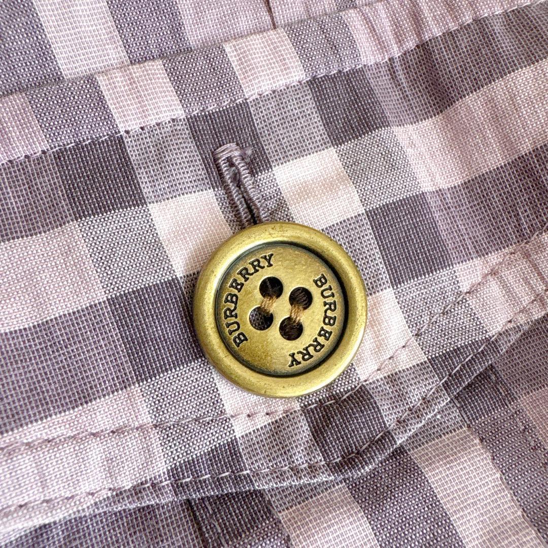 美品⭐️バーバリーロンドン ノバチェック 金ボタン ベルト シャツワンピース42