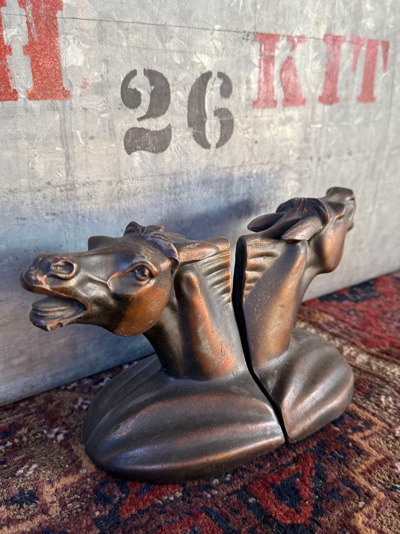 アンティーク雑貨 Horse Bookend