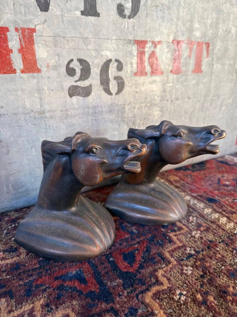 アンティーク雑貨 Horse Bookend