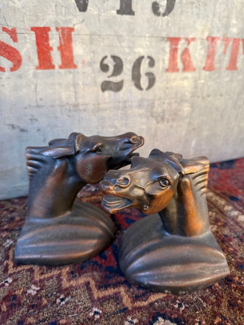 アンティーク雑貨 Horse Bookend