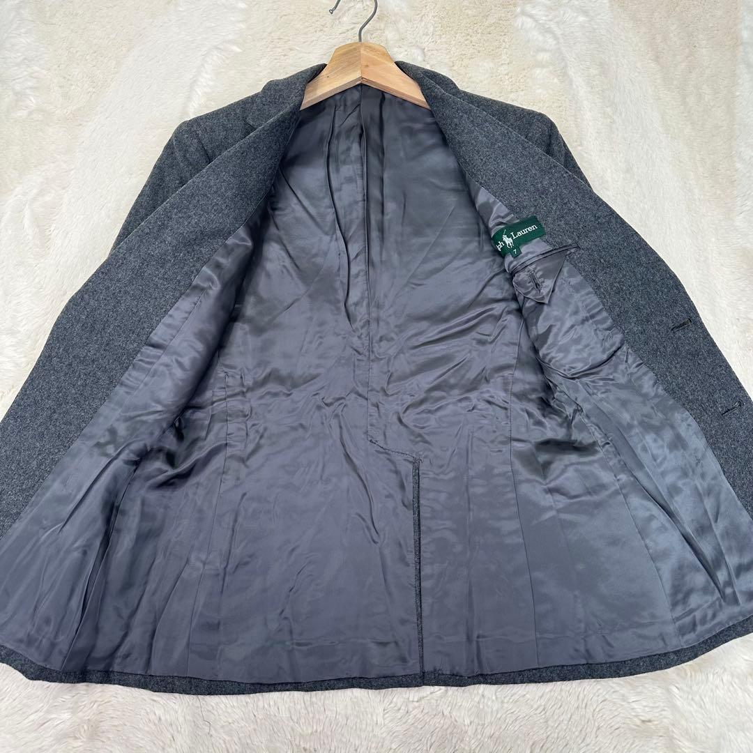 ✨美品✨ラルフローレン ウール100% ブレザー 金ボタン グレー 7号 S