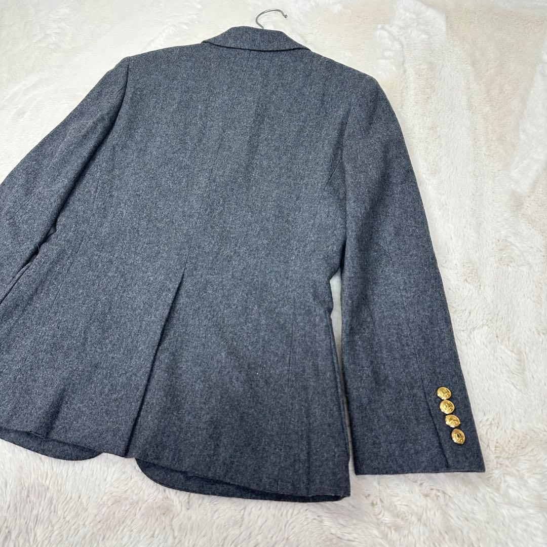 ✨美品✨ラルフローレン ウール100% ブレザー 金ボタン グレー 7号 S