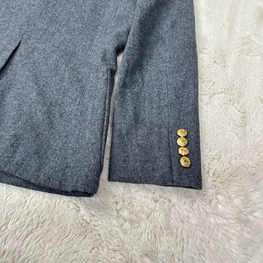 ✨美品✨ラルフローレン ウール100% ブレザー 金ボタン グレー 7号 S