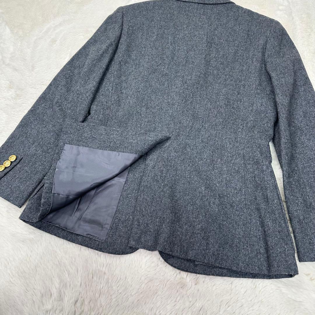 ✨美品✨ラルフローレン ウール100% ブレザー 金ボタン グレー 7号 S