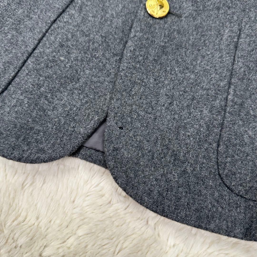 ✨美品✨ラルフローレン ウール100% ブレザー 金ボタン グレー 7号 S