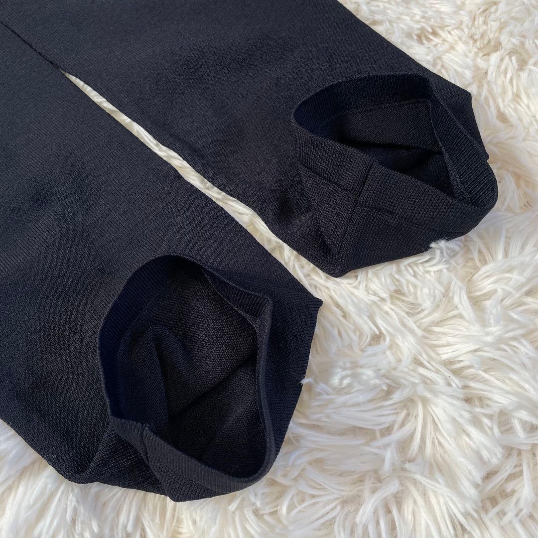 美品 MaxMara プリーツ切替 ロングカーディガン ダークネイビー M相当