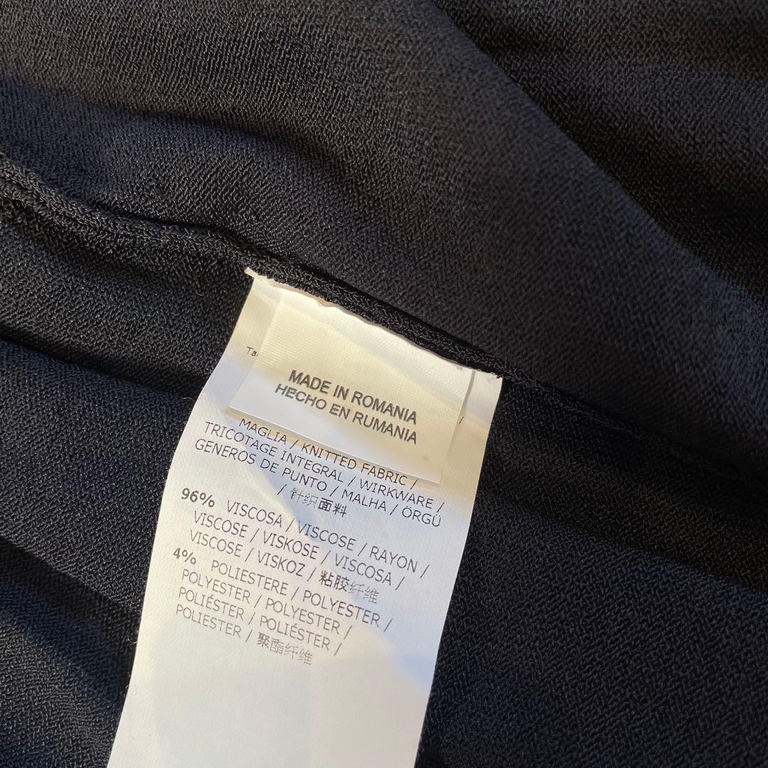 美品 MaxMara プリーツ切替 ロングカーディガン ダークネイビー M相当