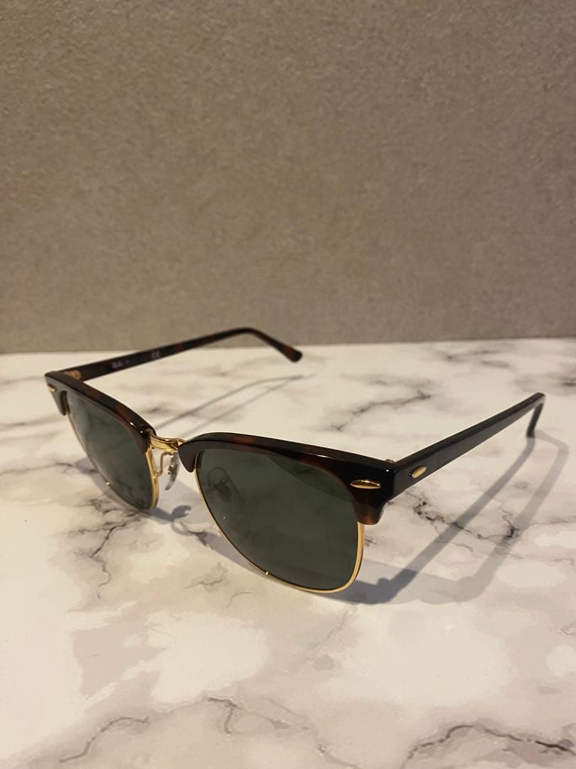 【美品】Ray-Ban 3016 べっ甲　ゴールド　ウェリントン型サングラス