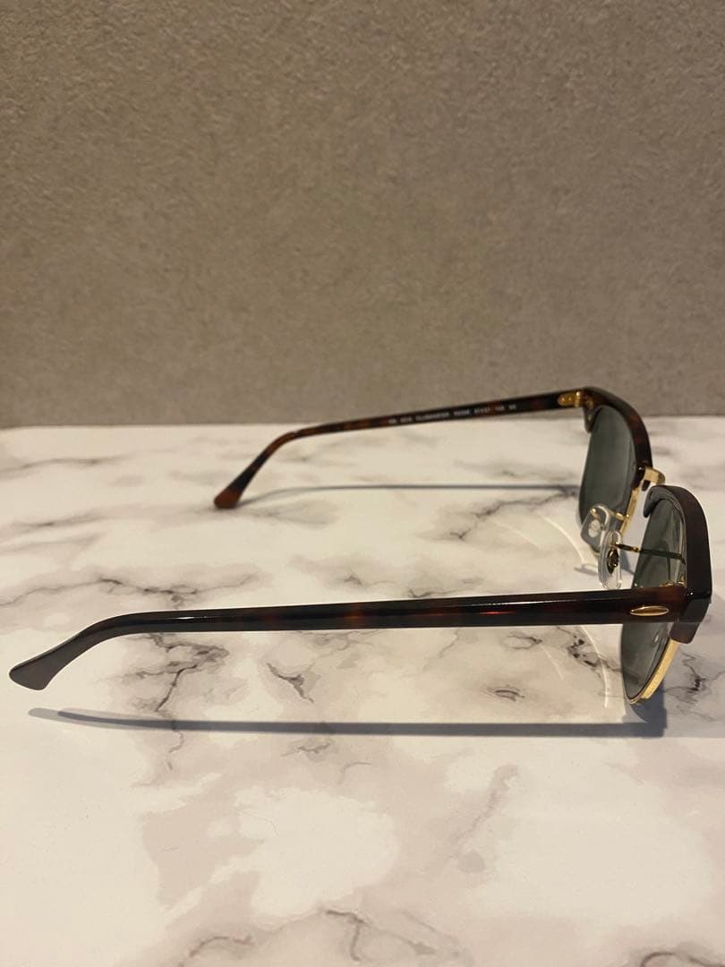 【美品】Ray-Ban 3016 べっ甲　ゴールド　ウェリントン型サングラス