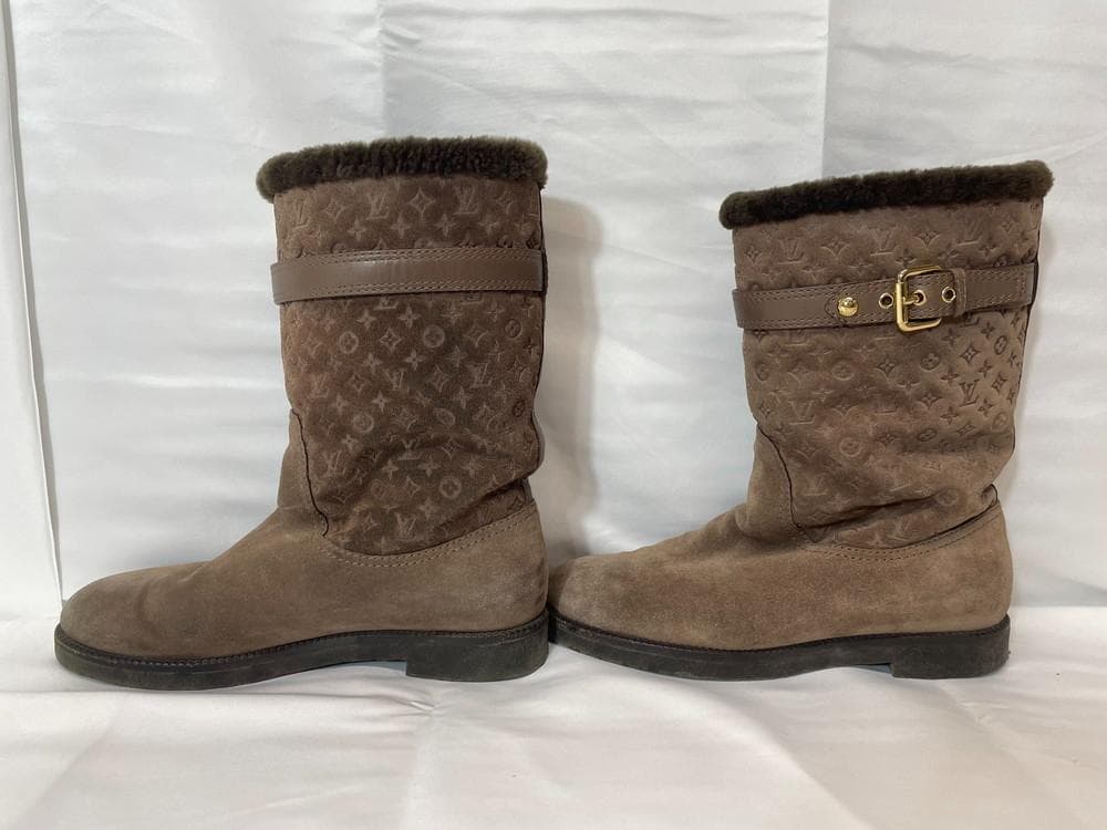 ◆LOUIS VUITTON ムートンブーツ モノグラムブラウン　10374