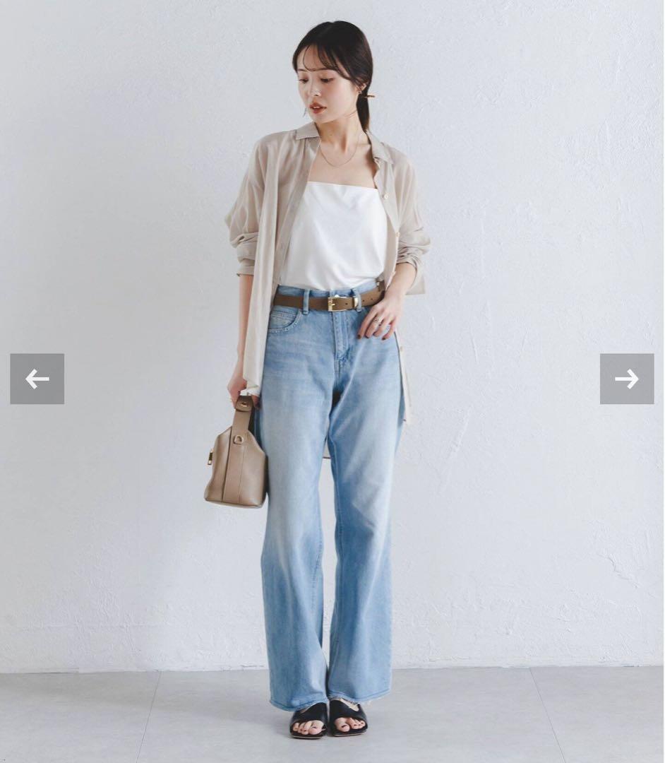 NOBLE カップ付きベアラインスイマーキャミ