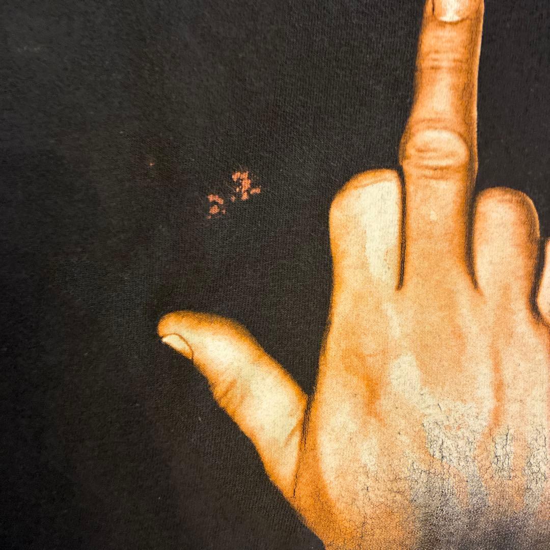 00s FUCK FINGER ハンドサイン プリントTシャツ vintage