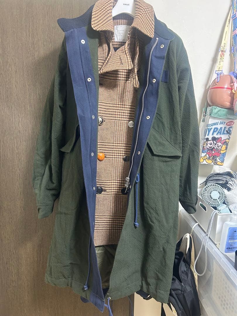 sacai 18AW ドッキングモッズコート