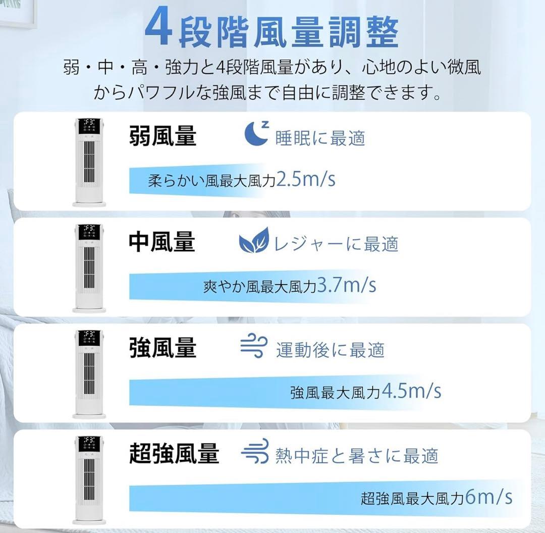 冷風扇 強力【1台多役・送風・加湿・冷却・空気清浄】 静音設計 熱中症対策