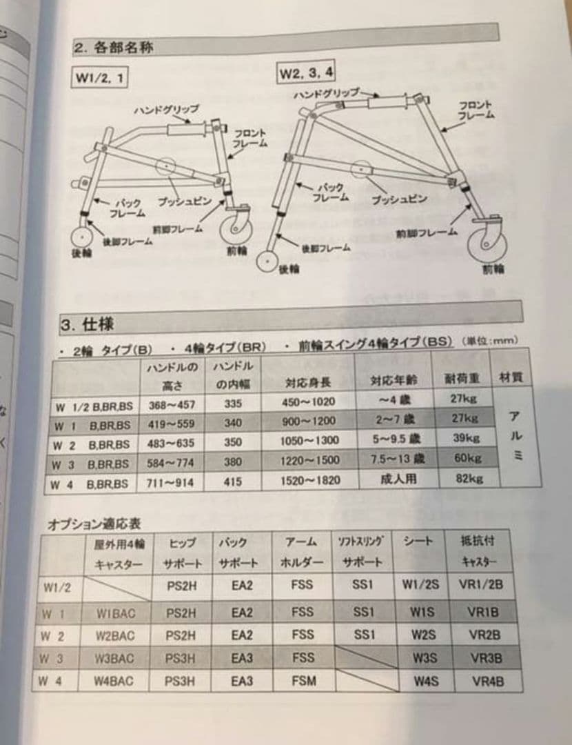 PCW 歩行器 ウォーカー W3B