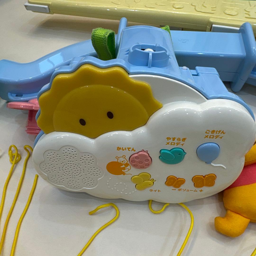 美品 プーさん メリー えらべる回転6wayジムにへんしんメリー くまのプーさん