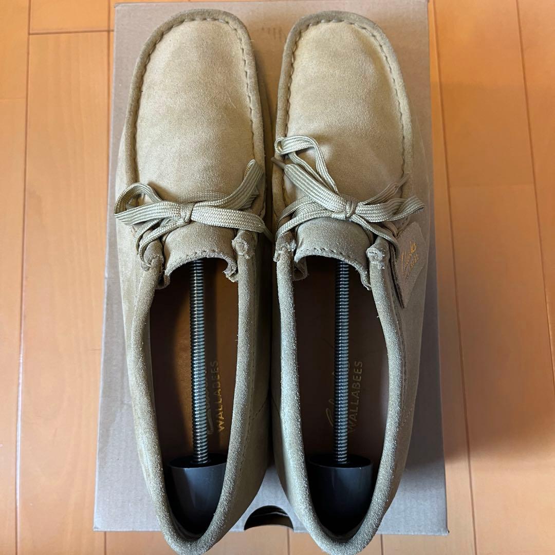 【Clarks wallabees】モカシン 靴 ベージュ スエード　27.0