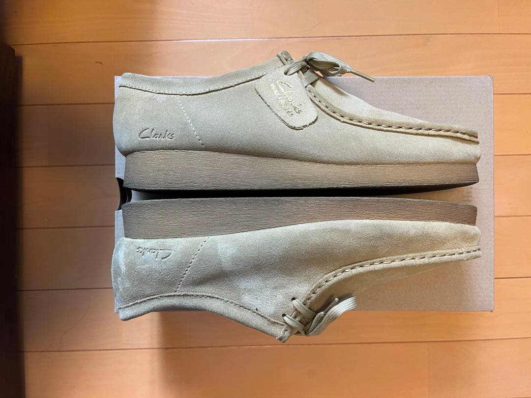 【Clarks wallabees】モカシン 靴 ベージュ スエード　27.0