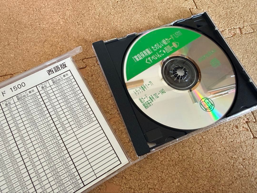 家庭保育園 絵カード たのしい絵カード1500 CDあり/欠品なし/七田式 受験