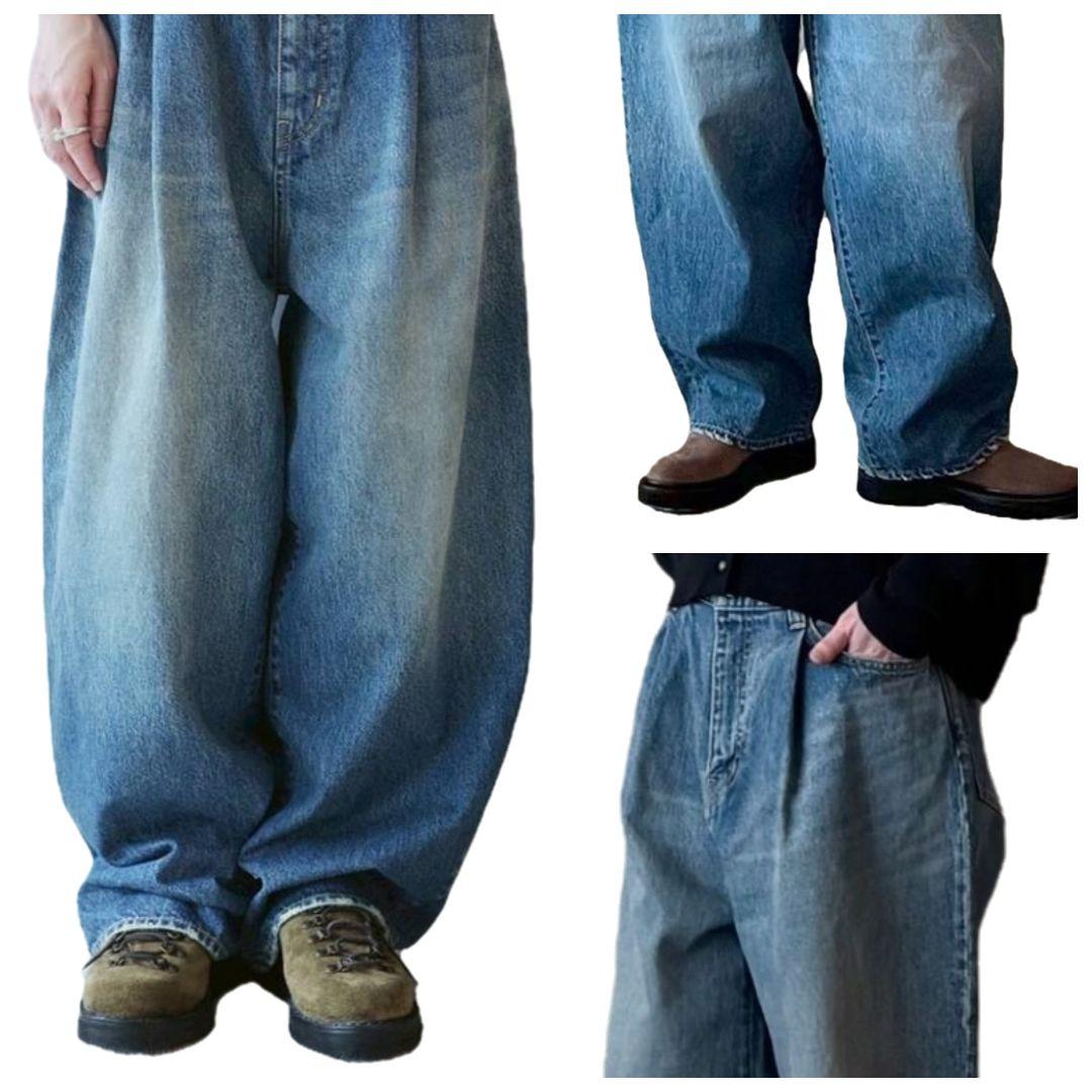 ジャーナルスタンダードラックス 13ozデニム　タックラウンドパンツ used