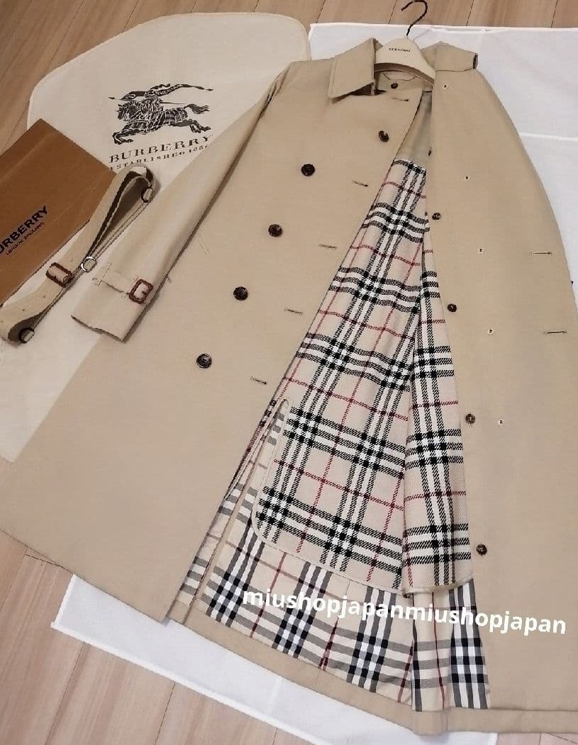 本物上質●38サイズ　BURBERRY　LONDON　トレンチコート　ハニー