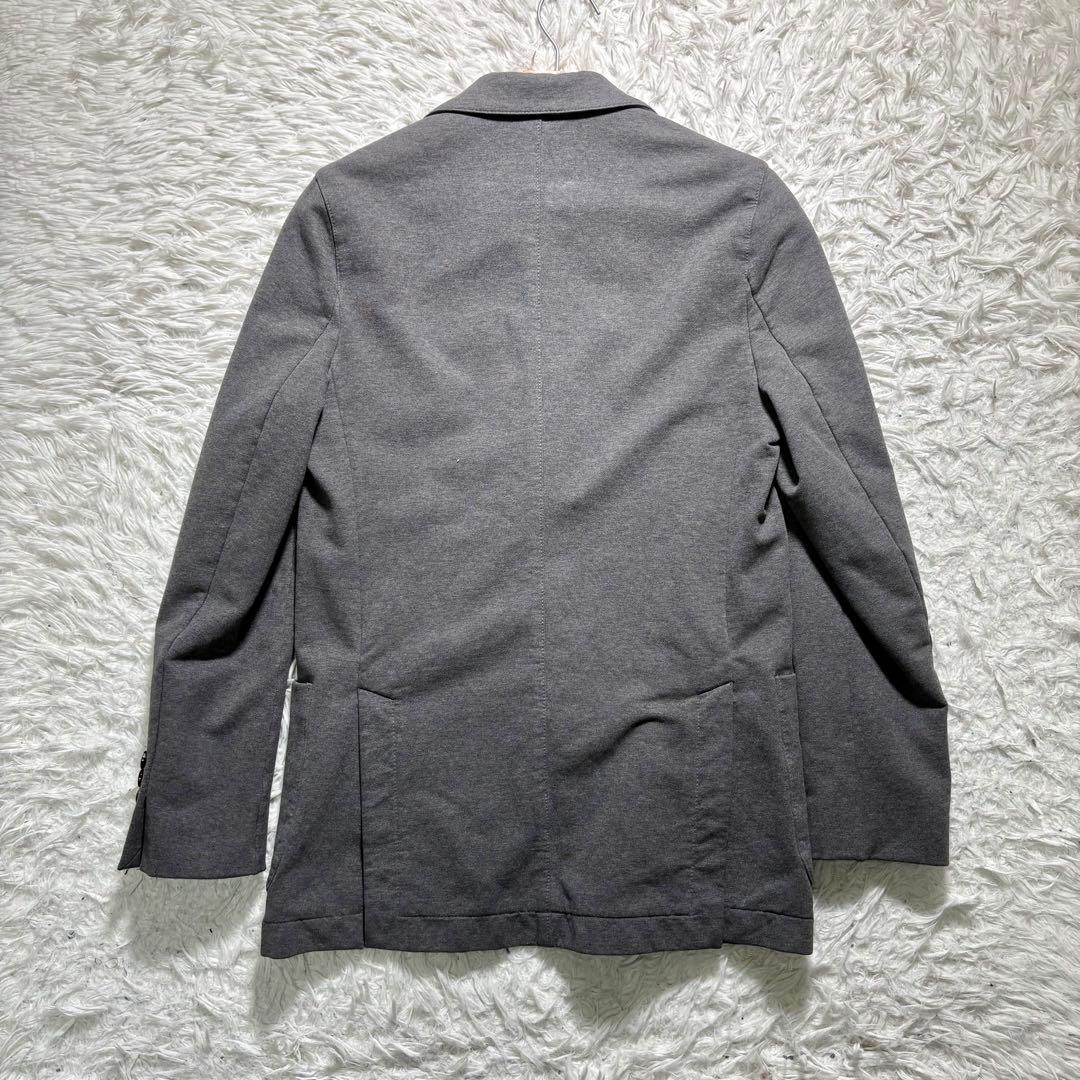 【美品】チルコロ　テーラードジャケット　44 ジャージー素材　ストレッチ　グレー