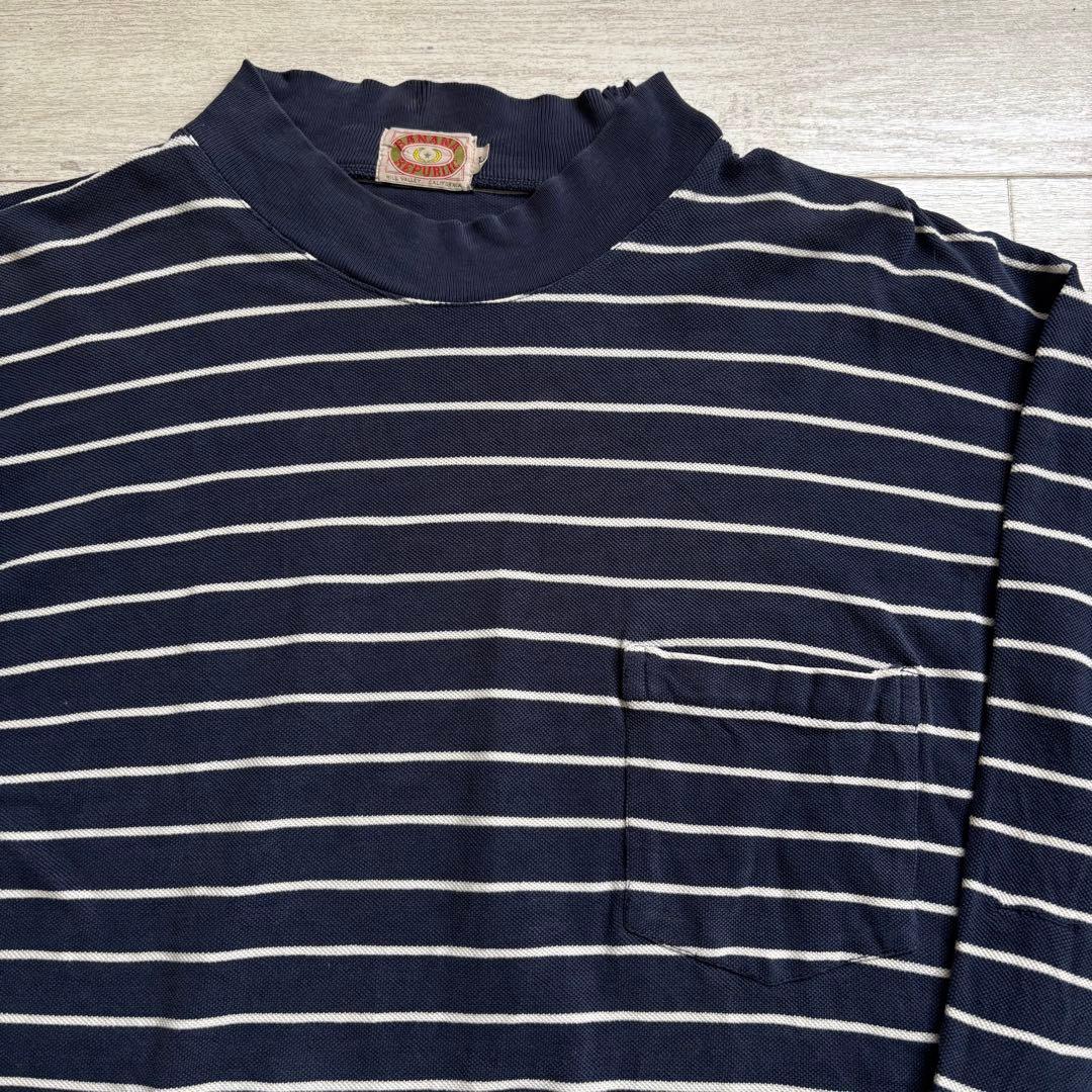 希少 80s Banana Republic 鹿の子 ボーダーTシャツ ロンT