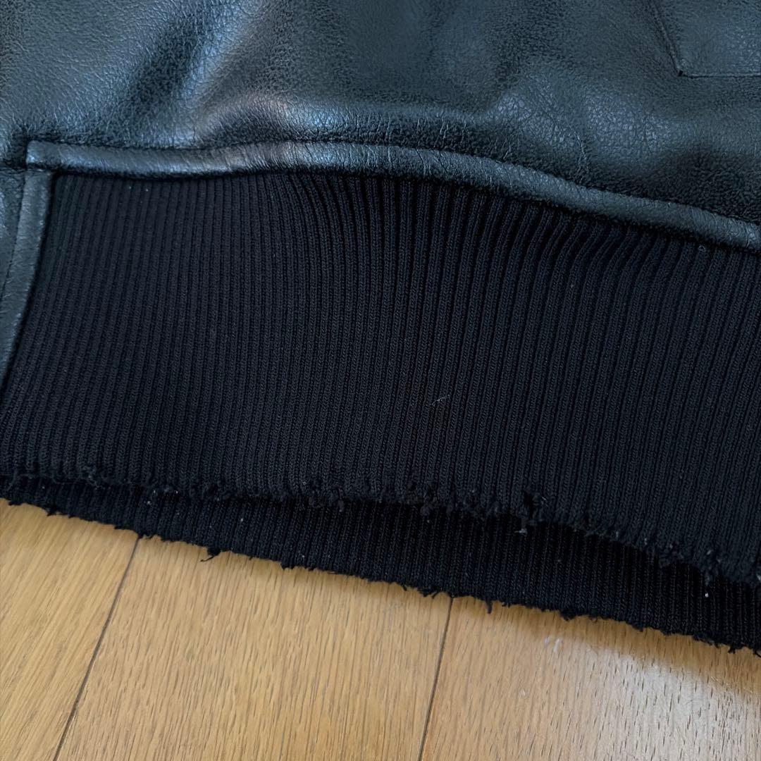 【極美品.速発送】ZARA フェイクレザー MA1 L 送料込