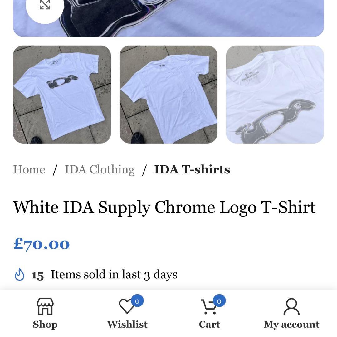 ida sply ホワイト Tシャツ Sサイズ　白