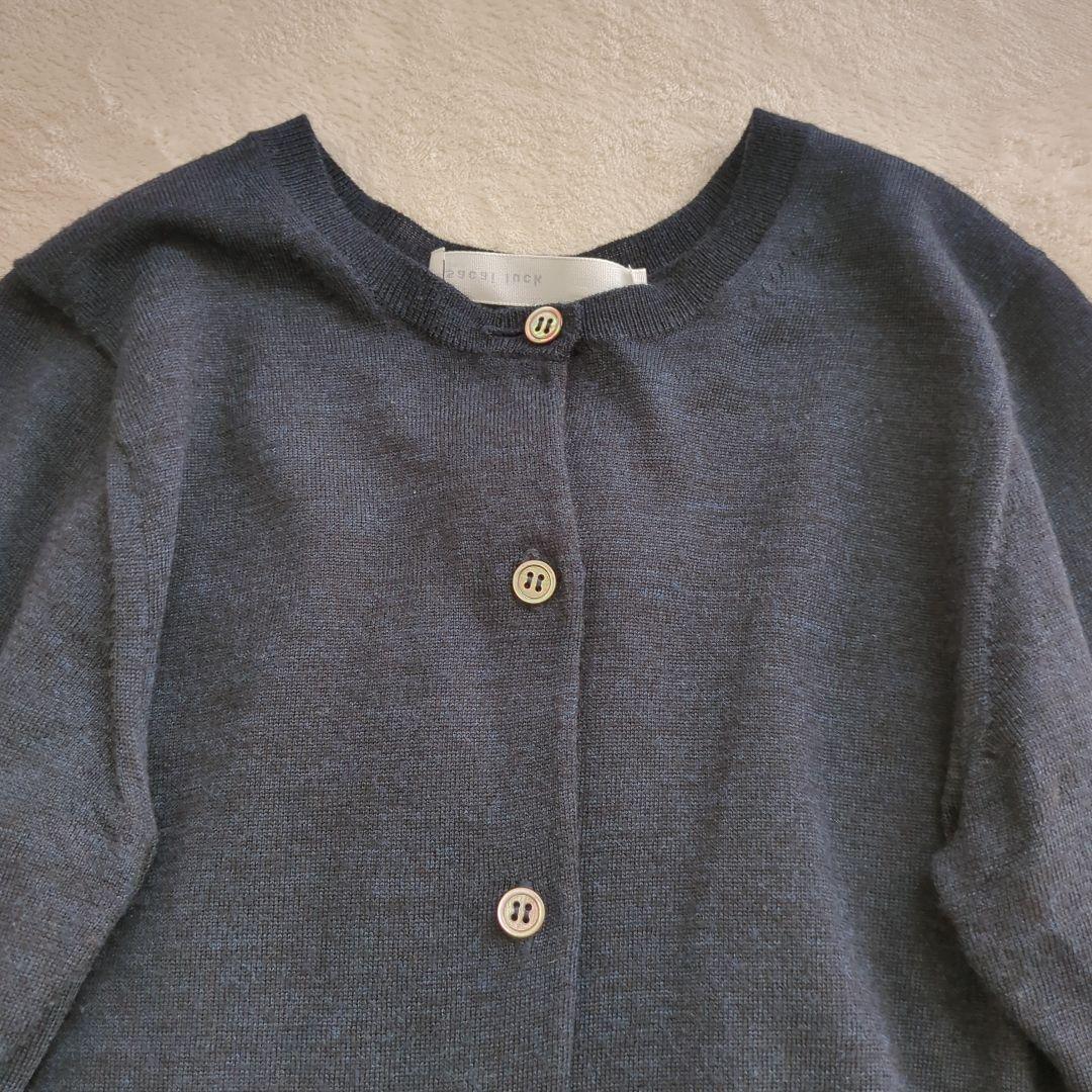 sacai ダークグレー ドッキング シフォン カーディガン 異素材
