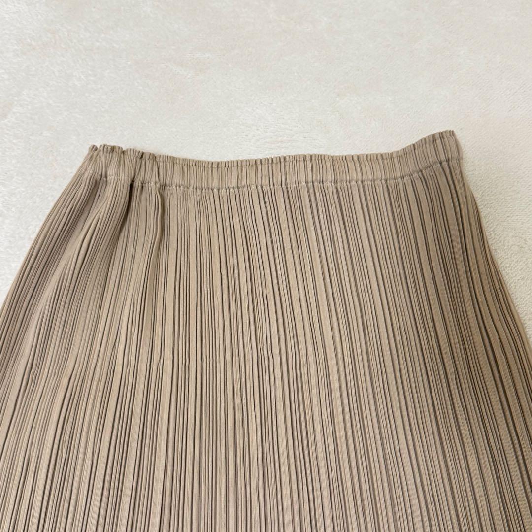 極美品✨PLEATS PLEASE Xサイズ プリーツ　ベージュ　ロングスカート