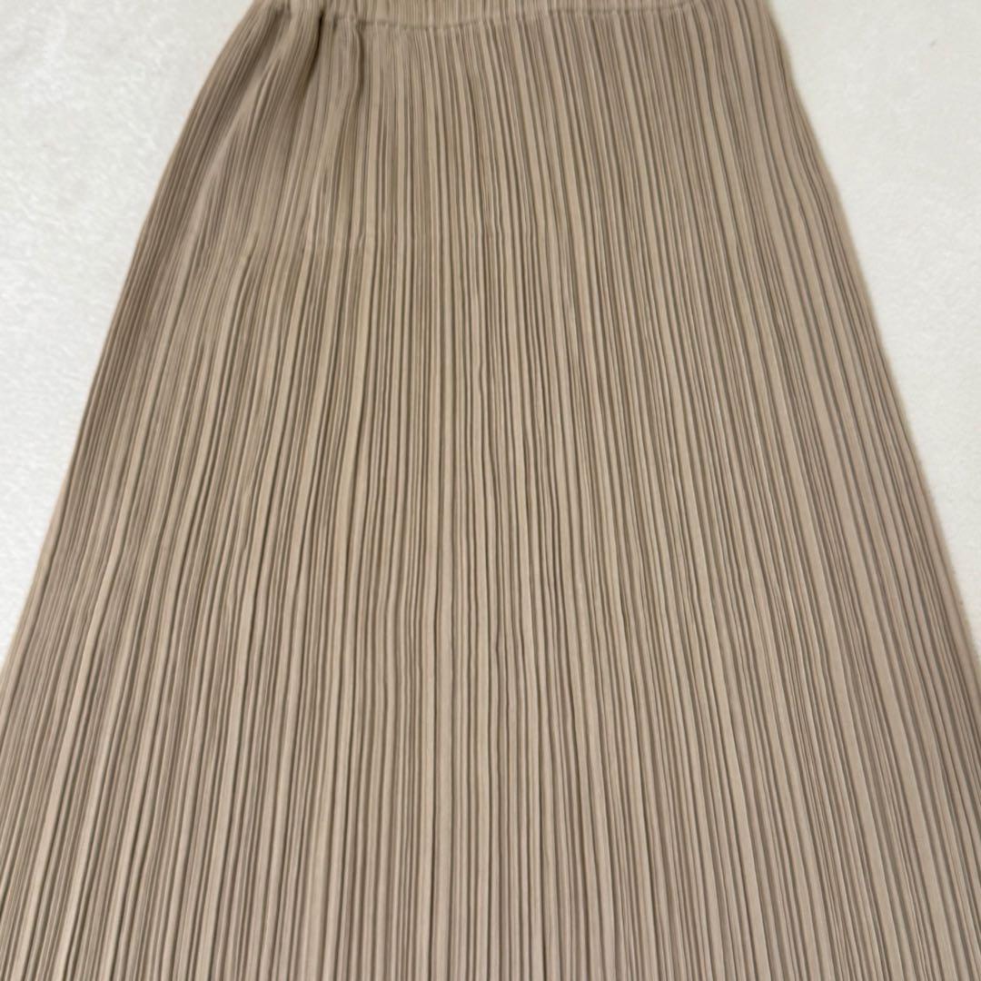極美品✨PLEATS PLEASE Xサイズ プリーツ　ベージュ　ロングスカート