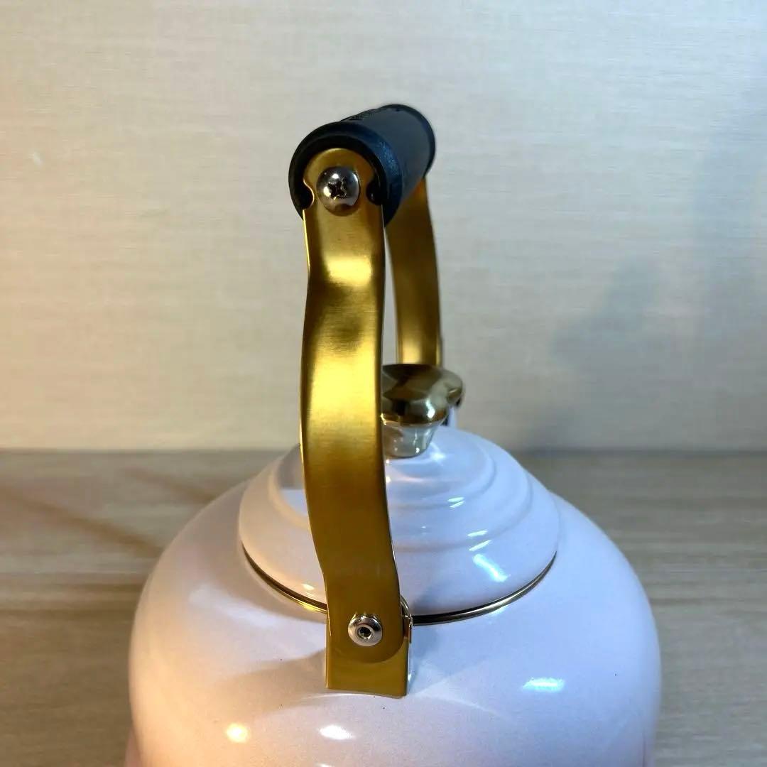 ルクルーゼ　クラッシックケトル　ケトル　ゴールド　ハート　やかん　シェルピンク