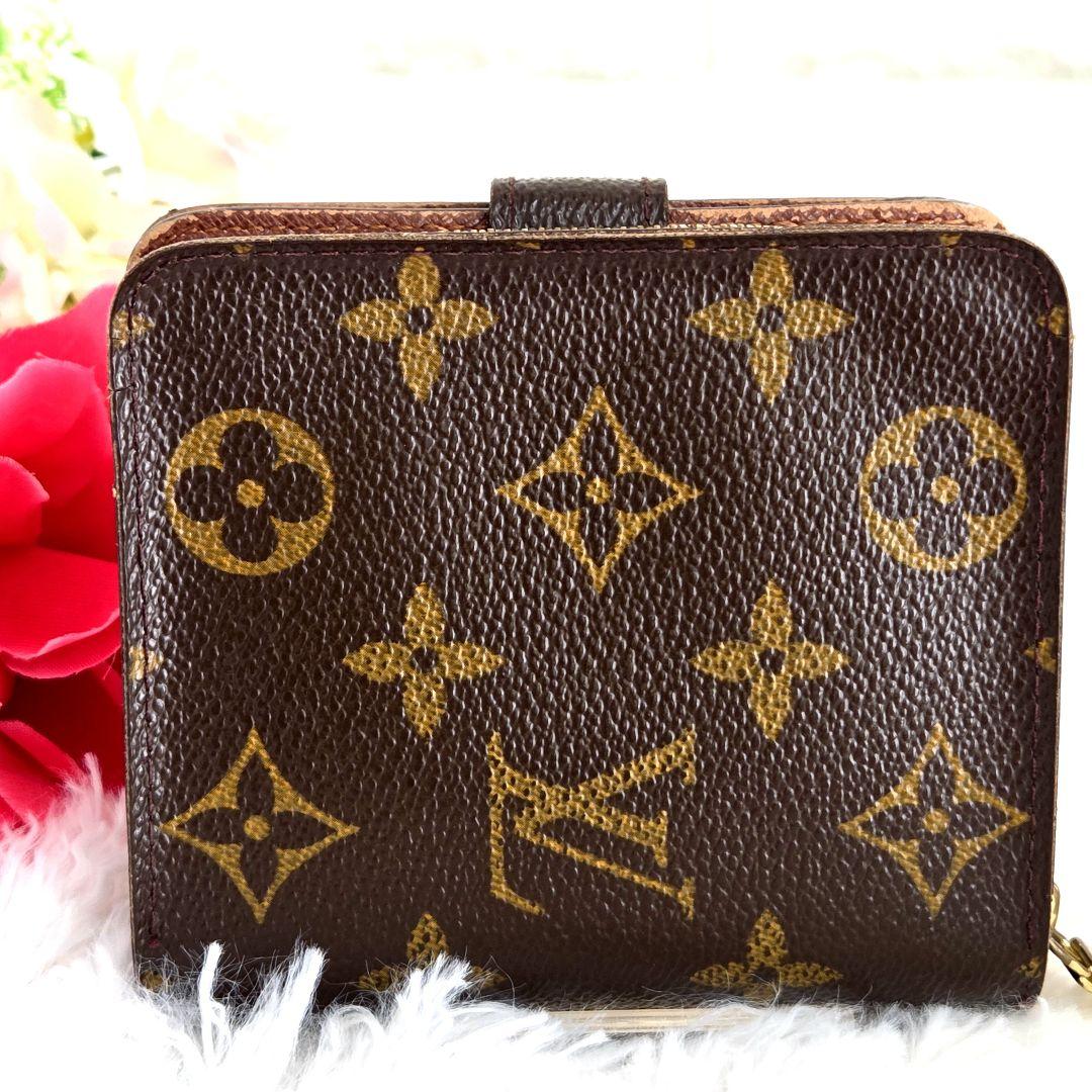 LOUIS VUITTONルイヴィトンモノグラム コンパクトジップ２つ折り財布