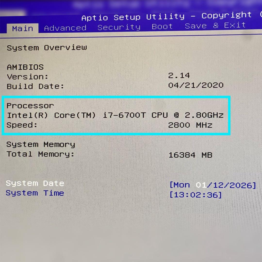 Intel Core i7-6700T SR2L3 動作確認済 LGA1151