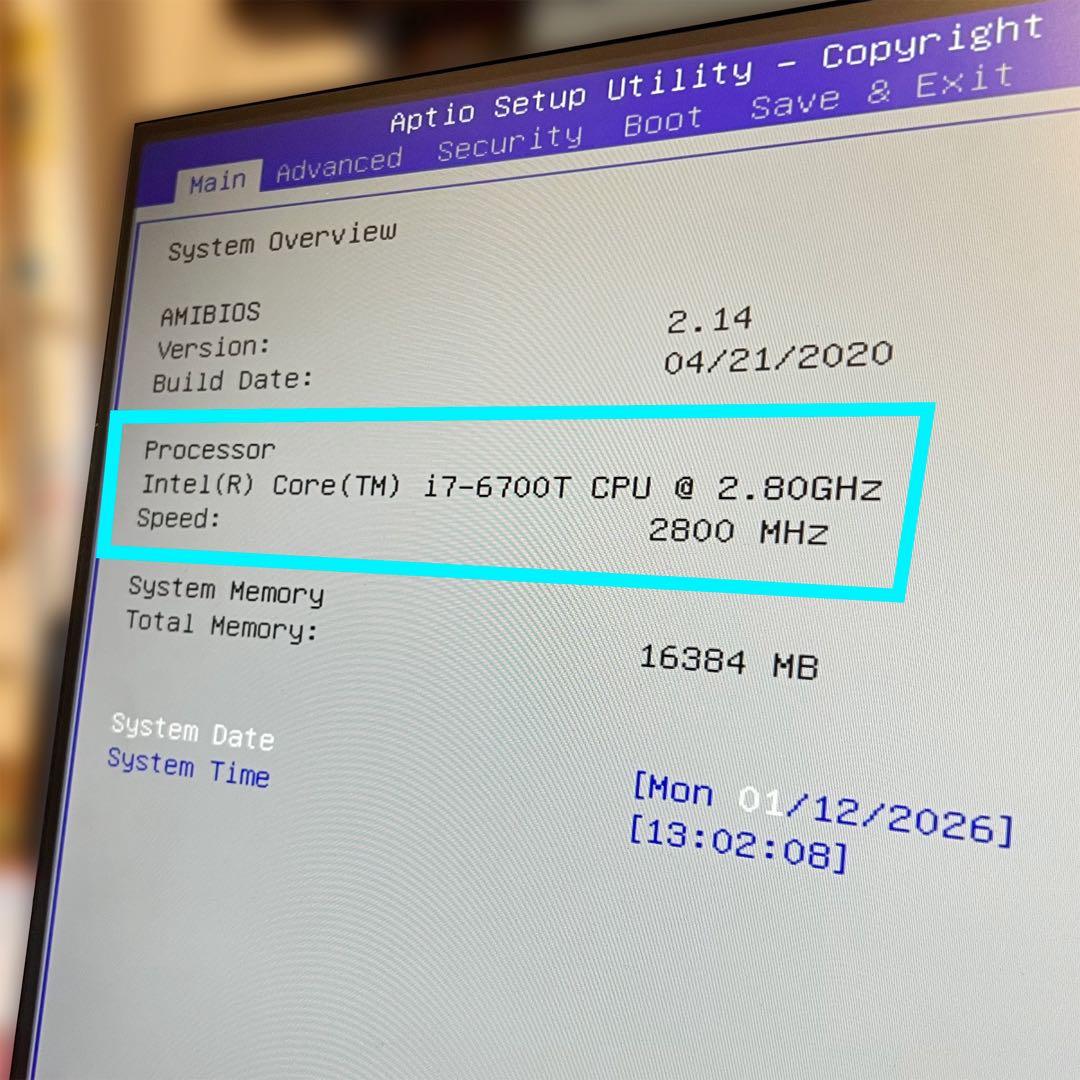 Intel Core i7-6700T SR2L3 動作確認済 LGA1151