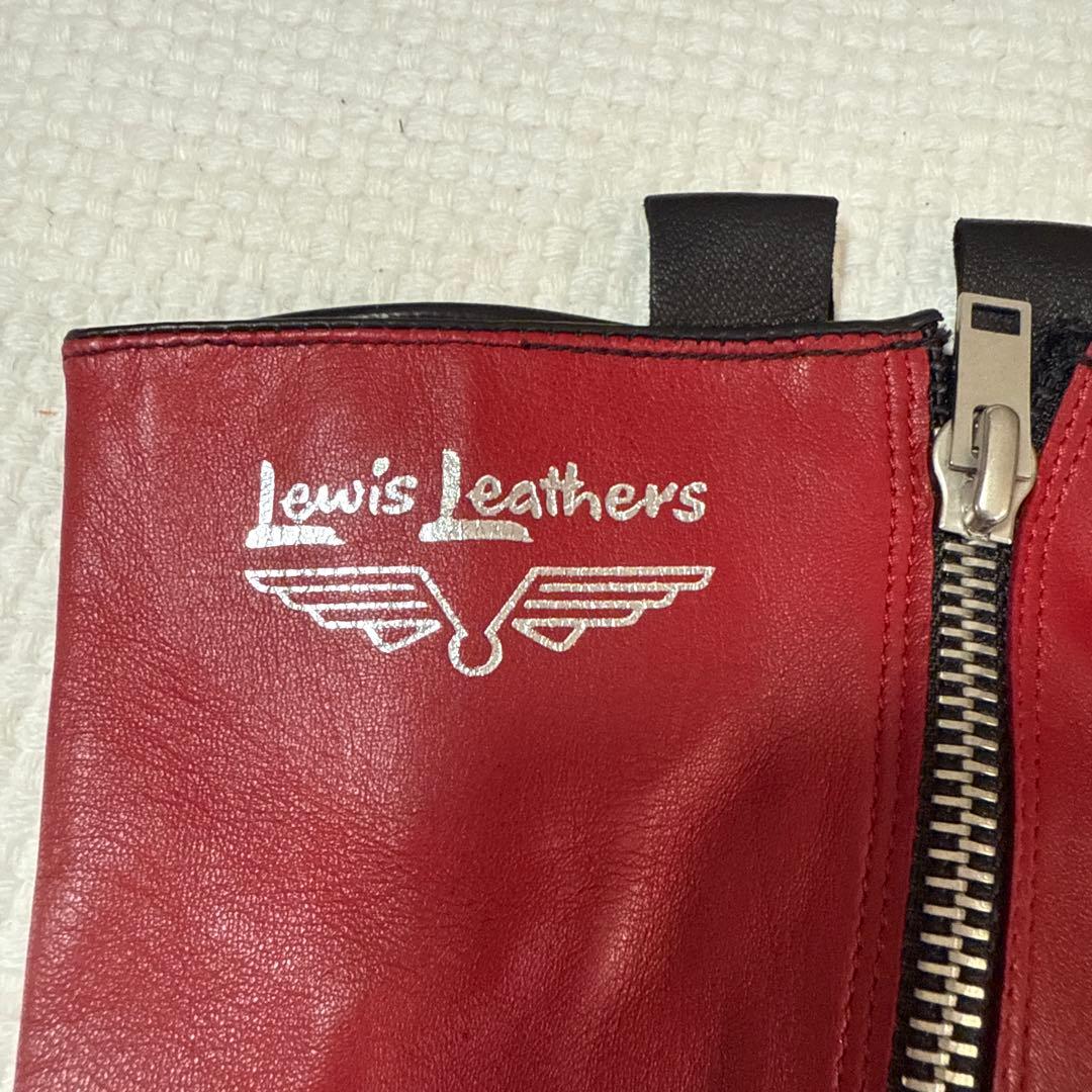 Lewis Leathers レザー手袋 赤黒　Lサイズ