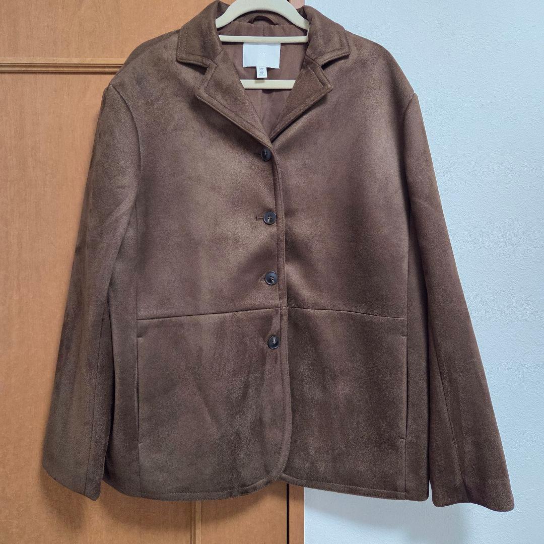 【美品】 スエード ブレザー ジャケット Mサイズ ブラウン