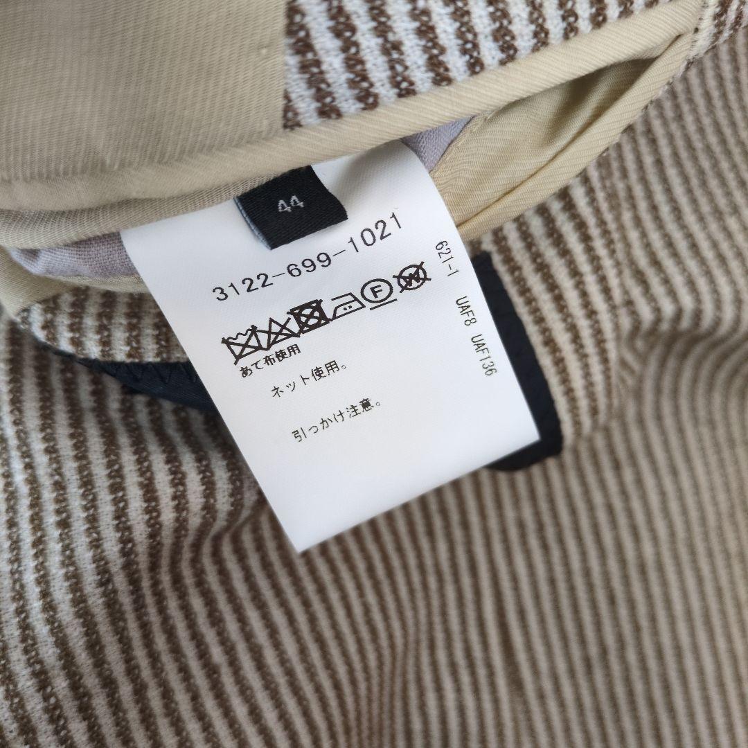 【美品】RINGJACKET サルトリアリング ブラウンストライプ 春夏 44