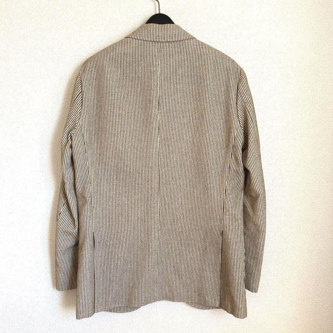 【美品】RINGJACKET サルトリアリング ブラウンストライプ 春夏 44