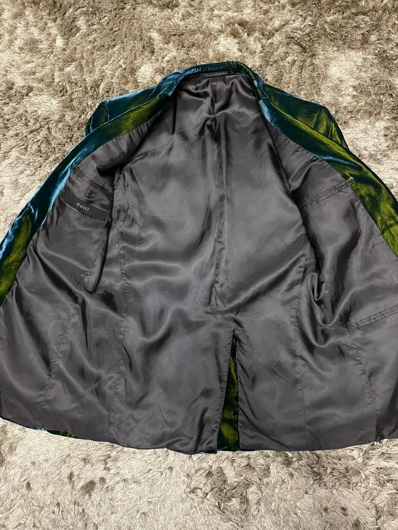 超希少 1999年秋冬 グッチ トムフォード期 ベルベット ジャケット 48