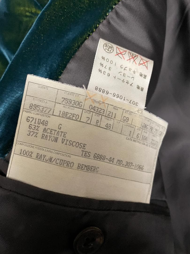 超希少 1999年秋冬 グッチ トムフォード期 ベルベット ジャケット 48