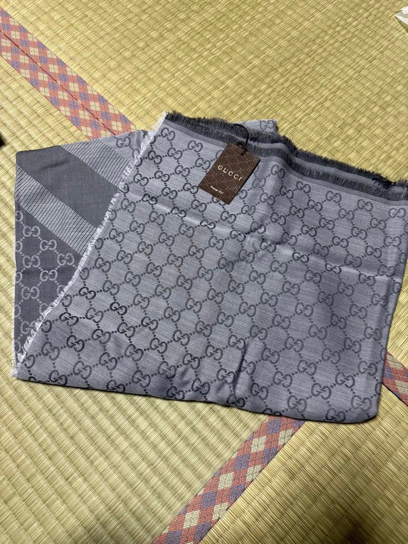 GUCCI GGパターン ストール グレー